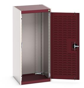 40010070.** cubio cupboard with louvre doors. WxDxH: 525x525x1200mm. RAL 7035/5010 or selected